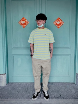 「ODD FUTURE（オッドフューチャー）のアイテム」を使った、Apanさん（メンズ・176cm）の夏コーディネート