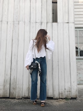 「SLY（スライ）のアイテム（財布/小物）」を使った、AYAさん（レディース・157cm）の春コーディネート