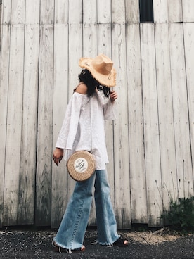 「MOUSSY（マウジー）のアイテム（チュニック）」を使った、AYAさん（レディース・157cm）の春コーディネート