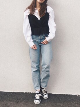 「CONVERSE（コンバース）のconverse（コンバース） ALL STAR OX（オールスターOX）（スニーカー）」を使った、AYAさん（レディース・157cm）の冬コーディネート