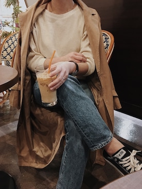 「CONVERSE（コンバース）のconverse（コンバース） ALL STAR OX（オールスターOX）（スニーカー）」を使った、AYAさん（レディース・157cm）の春コーディネート