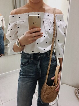 「ハイウエストストレートジーンズ」｜AYAさん（レディース・157cm）の春コーディネート