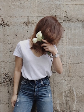 「Gina（ジーナ）のアイテム」を使った、AYAさん（レディース・157cm）の夏コーディネート