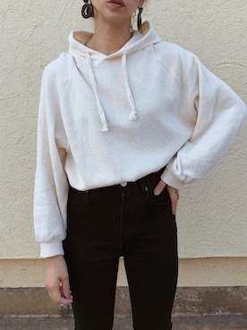 「袖ボリューム」｜「アイテム（パーカー）」を使った、AYAさん（レディース・157cm）の秋コーディネート
