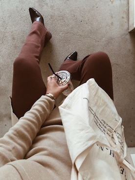 「RIBOU（リボウ）のアイテム」を使った、AYAさん（レディース・158cm）の秋コーディネート