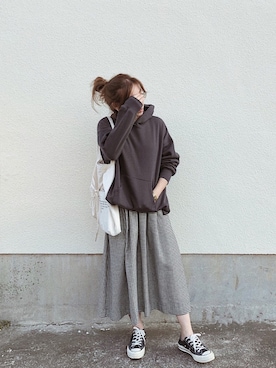 「Petit Honfleur（プチオンフルール）のアイテム」を使った、AYAさん（レディース・158cm）の秋コーディネート