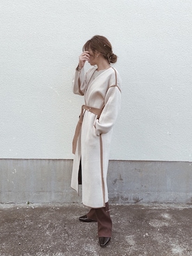 「RIBOU（リボウ）のアイテム」を使った、AYAさん（レディース・158cm）の秋コーディネート