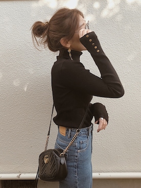 「マムジーンズ」｜AYAさん（レディース・158cm）の秋コーディネート