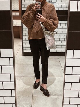 「piu comoda（ピュコモダ）の(piu comoda)wedge mule（パンプス）」を使った、AYAさん（レディース・158cm）の秋コーディネート