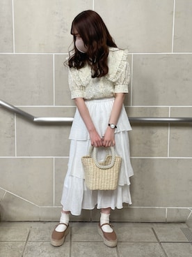 「アイテム（マスク）」を使った、ゆうかさん（レディース・155cm）の春コーディネート