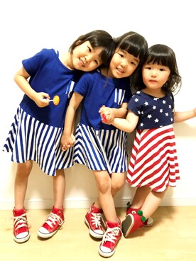 A♡K♡Fさん(キッズ・100cm)の春コーディネート