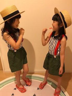 A♡K♡Fさん（キッズ・110cm）の夏コーディネート
