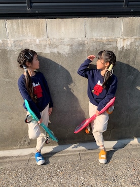 A♡K♡Fさん（キッズ・125cm）の春コーディネート