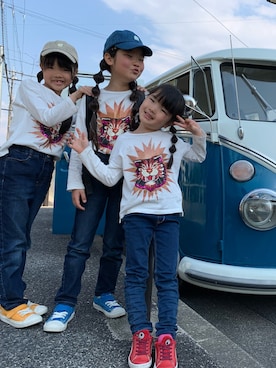 A♡K♡Fさん（キッズ・125cm）の春コーディネート