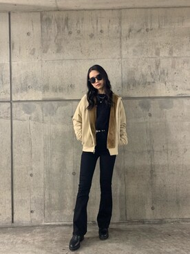 「WINTER STYLE」｜「アイテム（トップス）」を使った、Rin Atsumiさん（レディース・163cm）の春コーディネート