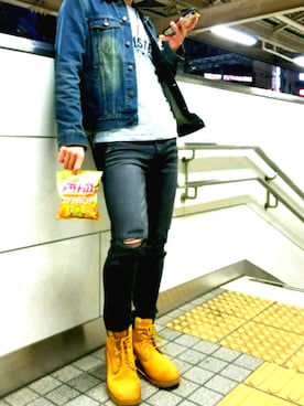 「FIELDのアイテム（ジャケット/アウター）」を使った、しょーたろーさん（メンズ・175cm）の春コーディネート