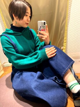 「me（ミイ）のアイテム」を使った、Asukaさん（レディース・154cm）の冬コーディネート