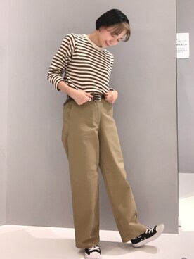 Asuka使用「CRAFT STANDARD BOUTIQUE（クルーネックベーシックカットプルオーバー●）」的時尚穿搭