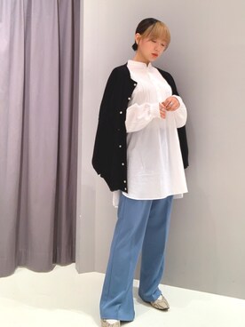 Asuka使用「CRAFT STANDARD BOUTIQUE（【2020AW】CROPPED SLEEVE CARDIGAN/ドロップショルダーニットカーディガン●）」的時尚穿搭