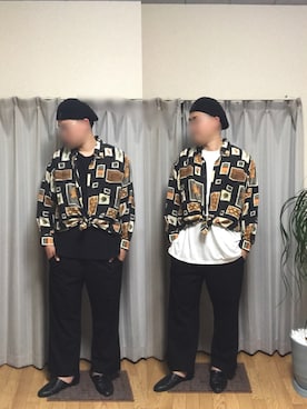 「HARUTA」｜「アイテム（ハンチング/ベレー帽）」を使った、244さん（メンズ・173cm）の夏コーディネート