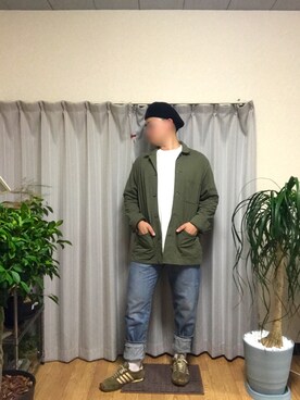 「UNIQLOコーデ」｜「アイテム（ハンチング/ベレー帽）」を使った、244さん（メンズ・173cm）の夏コーディネート