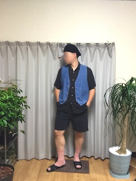 「UNIQLO（ユニクロ）の50色ソックス（消臭機能付き）（ソックス/靴下）」を使った、244さん（メンズ・173cm）の夏コーディネート