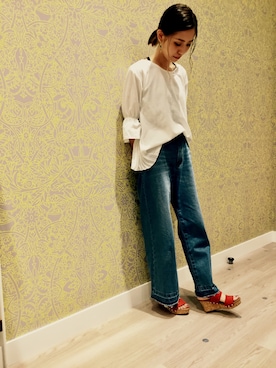「ハイウエストデニム」｜WAORientalTRaffic熊本店さん（レディース・160cm）の春コーディネート