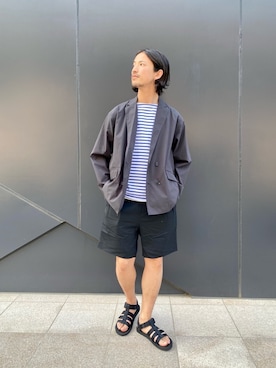 「URBAN RESEARCH（アーバンリサーチ）のアイテム（テーラードジャケット）」を使った、2wachanさん（メンズ・173cm）の春コーディネート