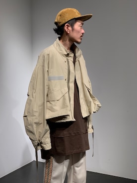 「Toironier（トワロニエ）のアイテム（ブルゾン）」を使った、よっしーさん（メンズ・168cm）の春コーディネート