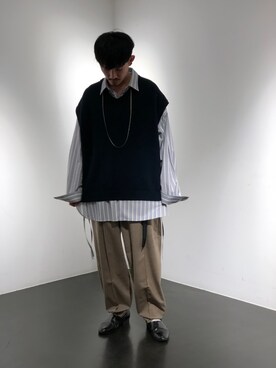 「ESSAY（エッセイ）のアイテム（パンツ）」を使った、よっしーさん（メンズ・168cm）の夏コーディネート
