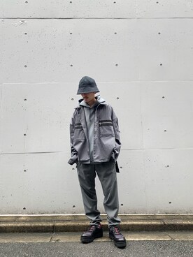 「SHINYAKOZUKA（シンヤコヅカ）のアイテム（ジャケット/アウター）」を使った、よっしーさん（メンズ・168cm）の夏コーディネート