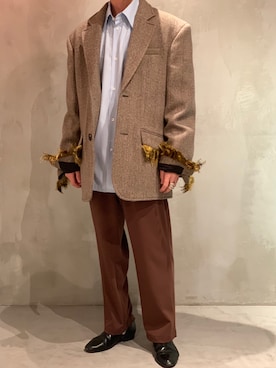 「Wales Bonner」｜「アイテム（ジャケット/アウター）」を使った、よっしーさん（メンズ・168cm）の夏コーディネート