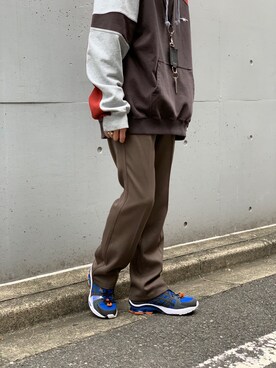 「LEMAIRE（ルメール）のアイテム（パンツ）」を使った、よっしーさん（メンズ・168cm）の秋コーディネート
