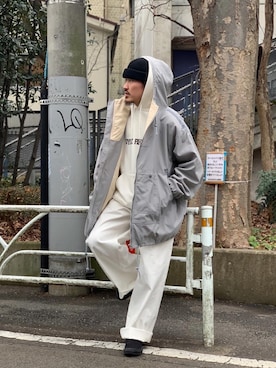「LEMAIRE（ルメール）のアイテム」を使った、よっしーさん（メンズ・168cm）の冬コーディネート