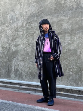 「CRAIG GREEN（クレイググリーン）のアイテム（パンツ）」を使った、よっしーさん（メンズ・168cm）の冬コーディネート