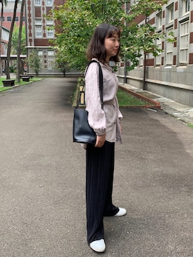 「COMMON PROJECTS（コモンプロジェクト）のアイテム」を使った、Hung Chiuさん（レディース・157cm）の秋コーディネート