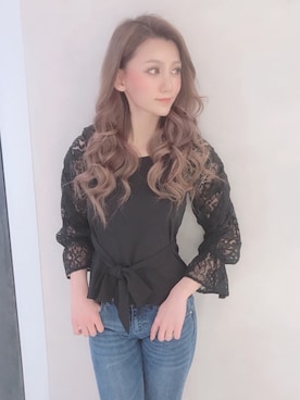 Delyle NOIR♡Rioさん（レディース・163cm）の春コーディネート