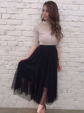 Delyle NOIR♡Rioさん（レディース・163cm）の春コーディネート