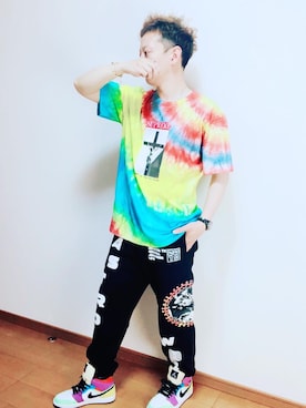 「Supreme （シュプリーム）のアイテム（Tシャツ/カットソー、その他）」を使った、hiroさん（メンズ・170cm）の夏コーディネート