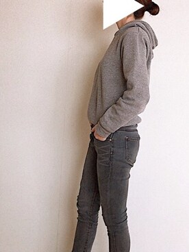 「YEVS（イーブス）のアイテム（パンツ）」を使った、harp9さん（レディース・154cm）の春コーディネート