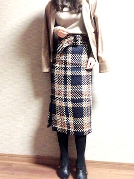 「EMMAJAMES（エマジェイムス）のアイテム」を使った、❤︎さん（レディース・153cm）の冬コーディネート