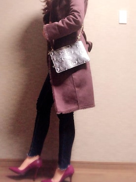 「rienda（リエンダ）のアイテム（その他アウター）」を使った、❤︎さん（レディース・153cm）の冬コーディネート