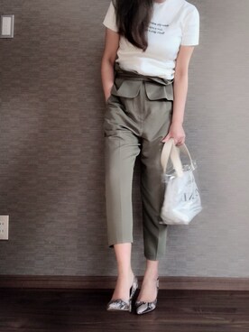 「MERCURYDUO（マーキュリーデュオ）のアイテム（トートバッグ）」を使った、❤︎さん（レディース・153cm）の春コーディネート