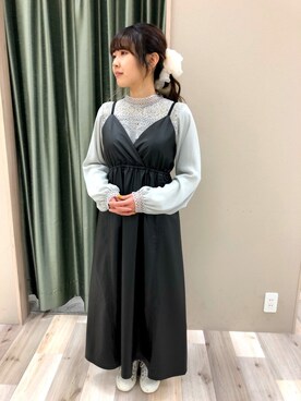 「ELENCARE DUE」｜「アイテム（ワンピース/ドレス）」を使った、たみゅーさん（レディース・153cm）の春コーディネート