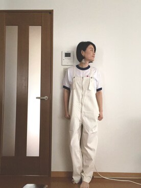 「DONOBAN（ドノバン）のアイテム（オールインワン・サロペット）」を使った、かんきちさん（レディース・157cm）の夏コーディネート