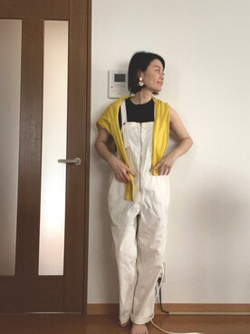 「DONOBAN（ドノバン）のアイテム（オールインワン・サロペット）」を使った、かんきちさん（レディース・157cm）の夏コーディネート