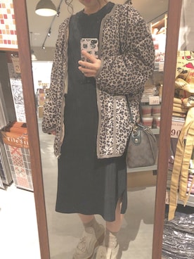 「アイテム（ブルゾン）」を使った、ERIKA ☺︎さん（レディース・147cm・10代）の冬コーディネート