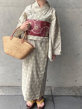 「帯」｜「アイテム（浴衣）」を使った、®️inaさん（レディース・147cm）の夏コーディネート