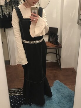 「HELK（ヘルク）のアイテム（ワンピース/ドレス）」を使った、®️inaさん（レディース・147cm）の冬コーディネート