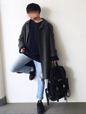 「BEN DAVIS（ベンデイビス）のアイテム（バックパック/リュック）」を使った、なべしさん（メンズ・168cm）の春コーディネート